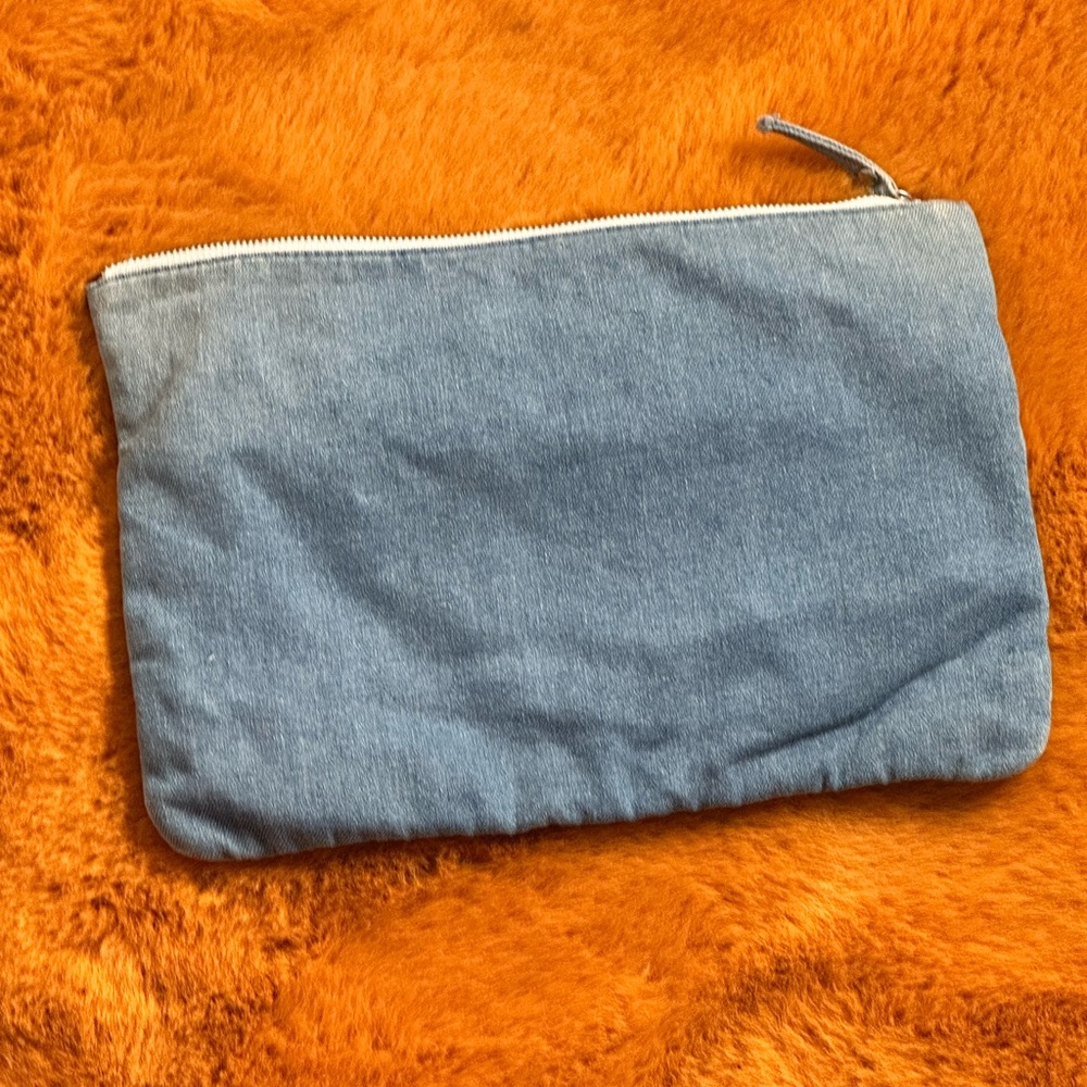 Denim clutch , used